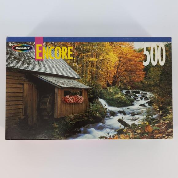 RoseArt Encore "Creekside Mill" 500 Fully Interlocking Piece Jigsaw Puzzle - GUC - Picture 1 of 10